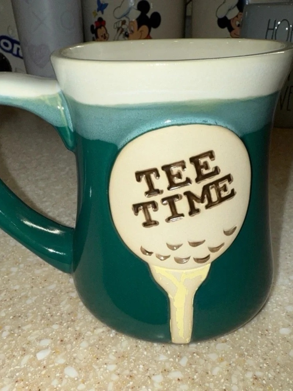 Tee Time Green Ceramic Golf Mug